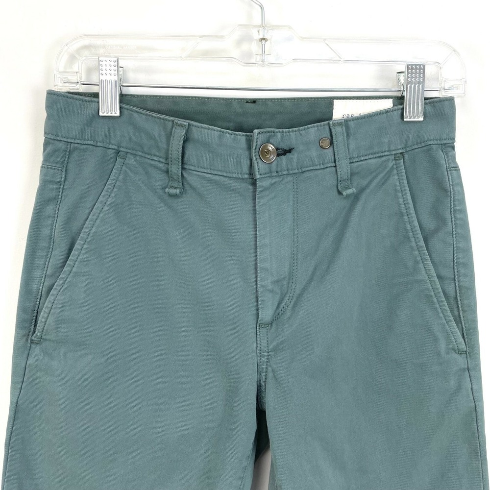 Rag & Bone Womens 28 Chino Pants Fatigue Green Slacks Preppy Casual Straight Leg - Picture 2 of 10